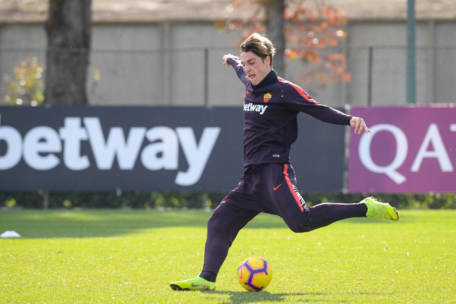 Zaniolo in azione, di LaPresse