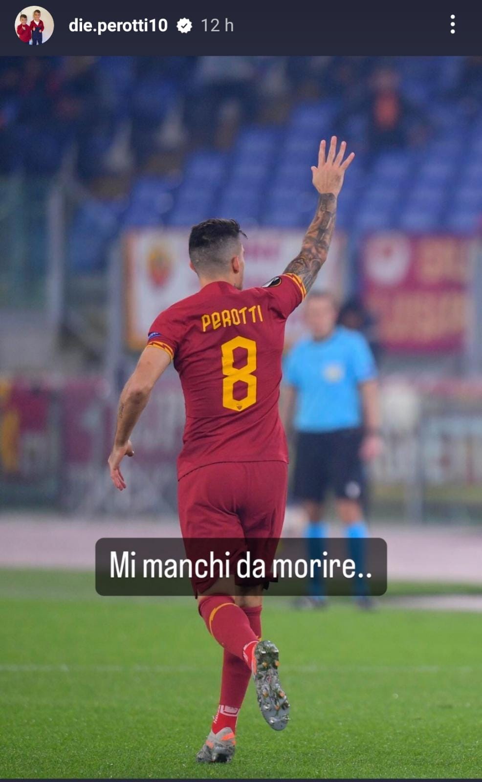 La storia instagram di Perotti