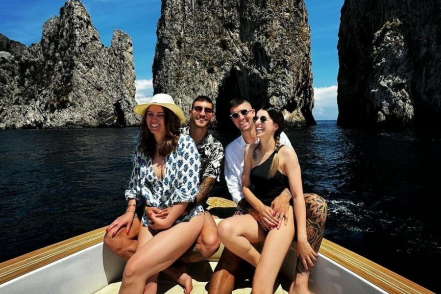 Mancini e Pellegrini all'isola di Capri