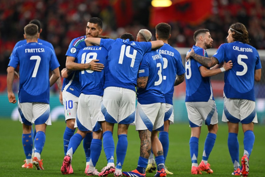 La Nazionale durante Italia-Albania