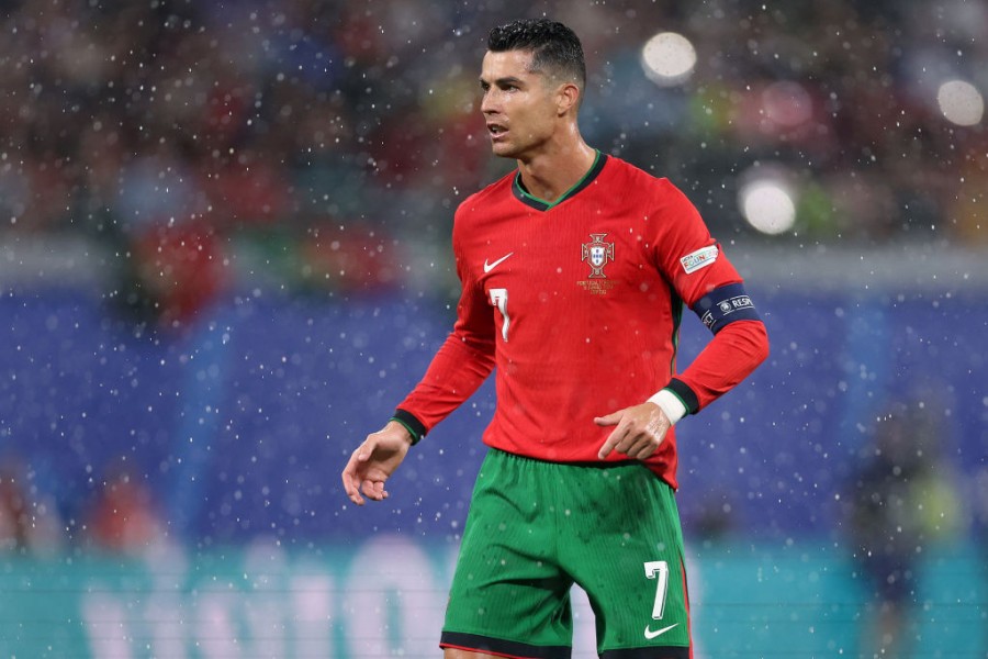 Cristiano Ronaldo in campo contro la Repubblica Ceca