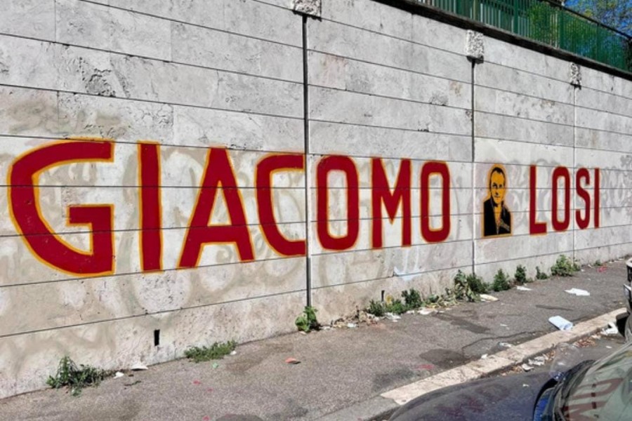 Il murale dedicato a Giacomo Losi