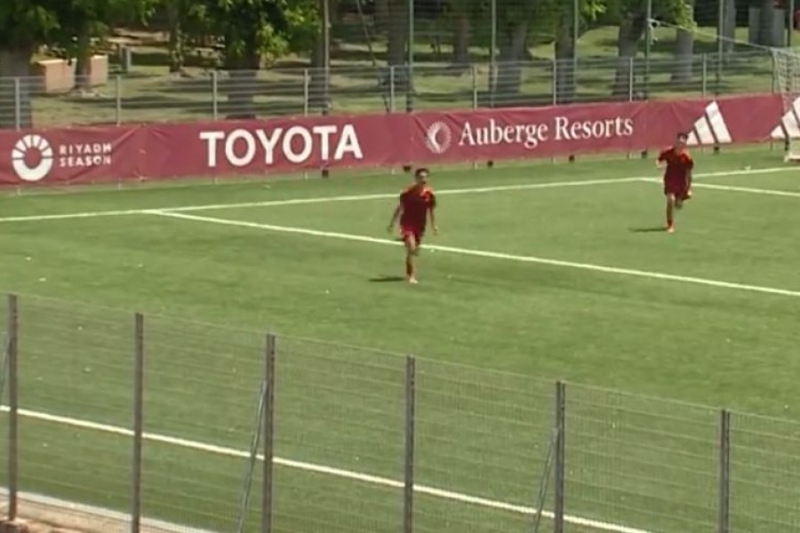 L'esultanza della Roma Under 15 contro l'Inter