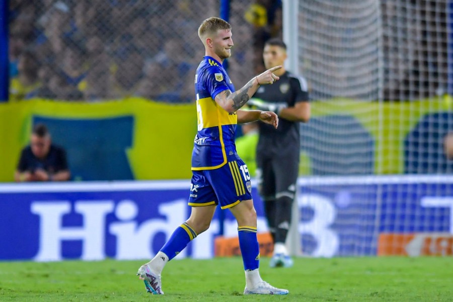 Valentini con la maglia del Boca