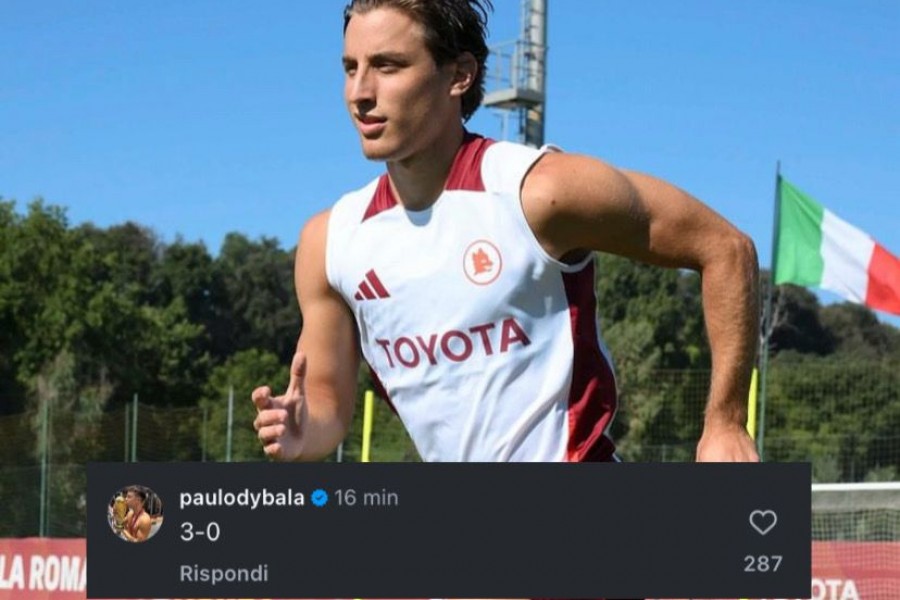 Il commento di Dybala sotto il post di Bove