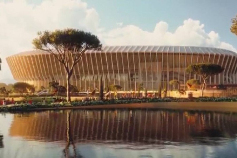 Il rendering del nuovo Stadio della Roma