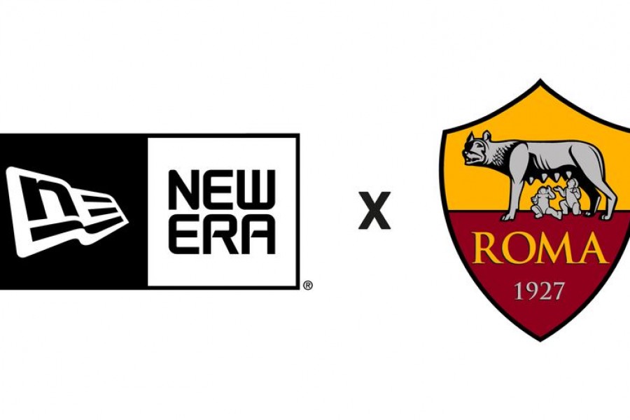 L'immagine raffigurante l'accordo tra New Era e As Roma