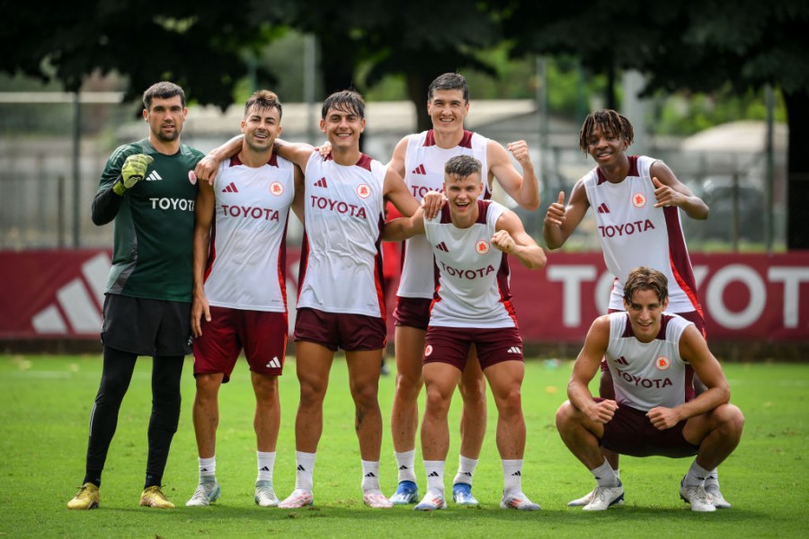 La Roma si allena a Trigoria