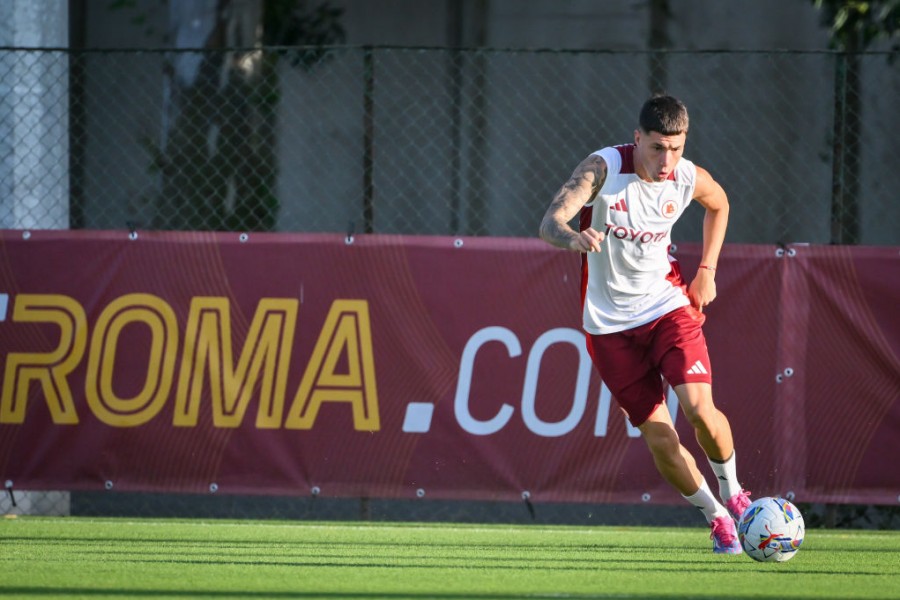 Soulé in campo a Trigoria