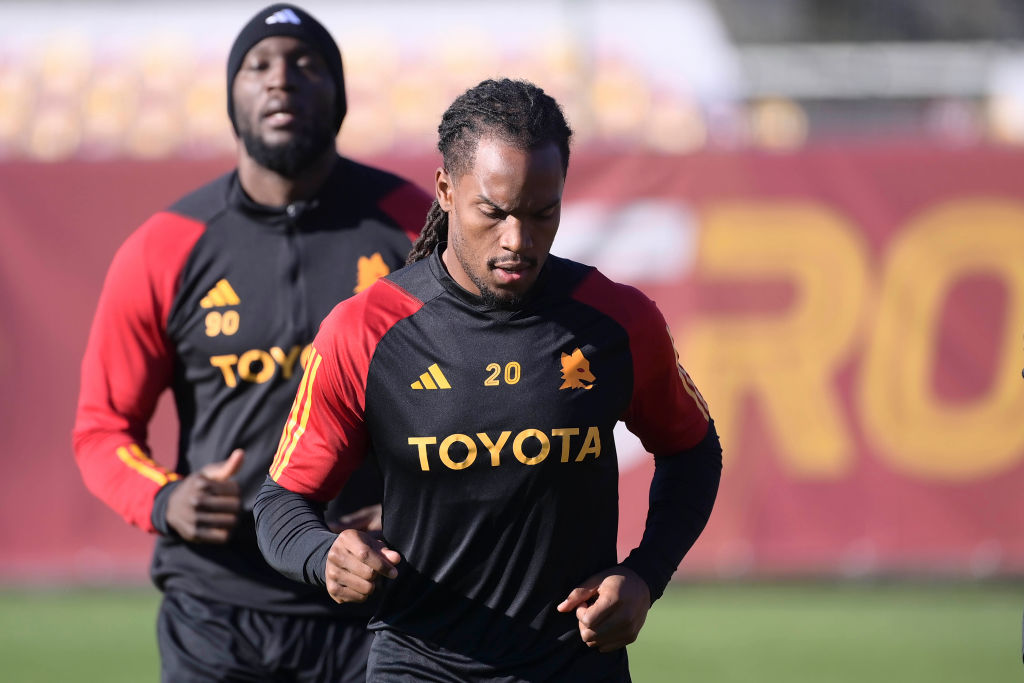 Renato Sanches in allenamento a Trigoria