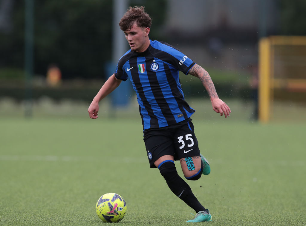 Kevin Zefi in campo con l'Inter