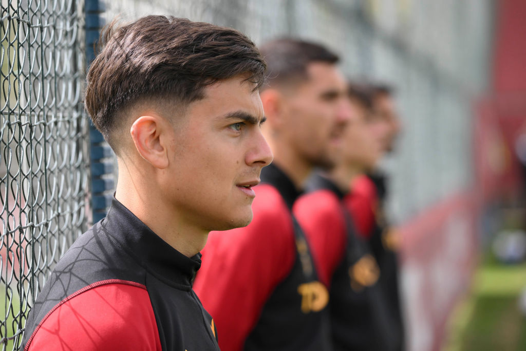 La Roma in allenamento a Trigoria per il match contro il Lecce