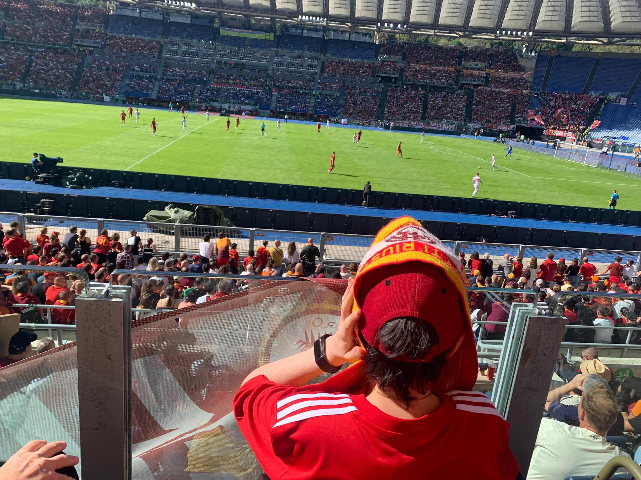 La tifosa Valentina in Tribuna Tevere