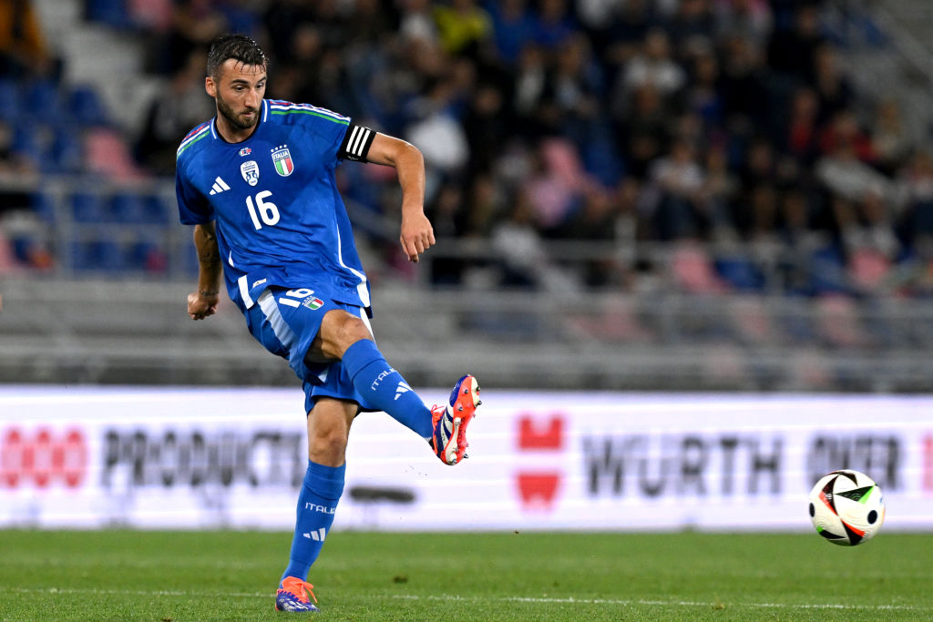 Bryan Cristante in azione con la maglia dell'Italia