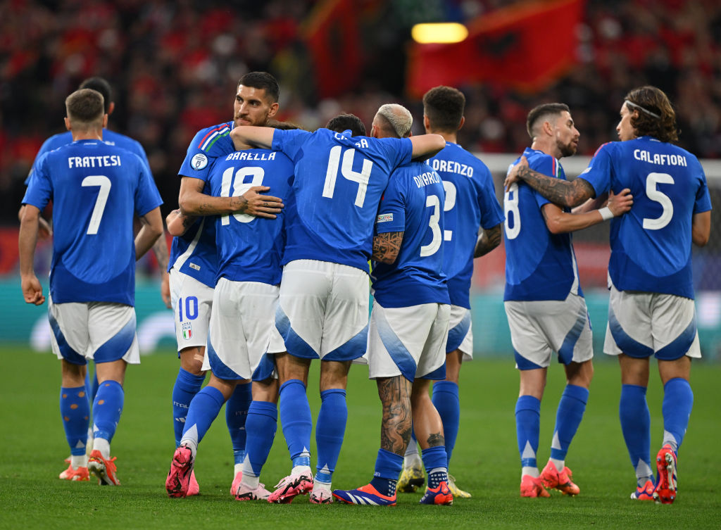 La Nazionale durante Italia-Albania