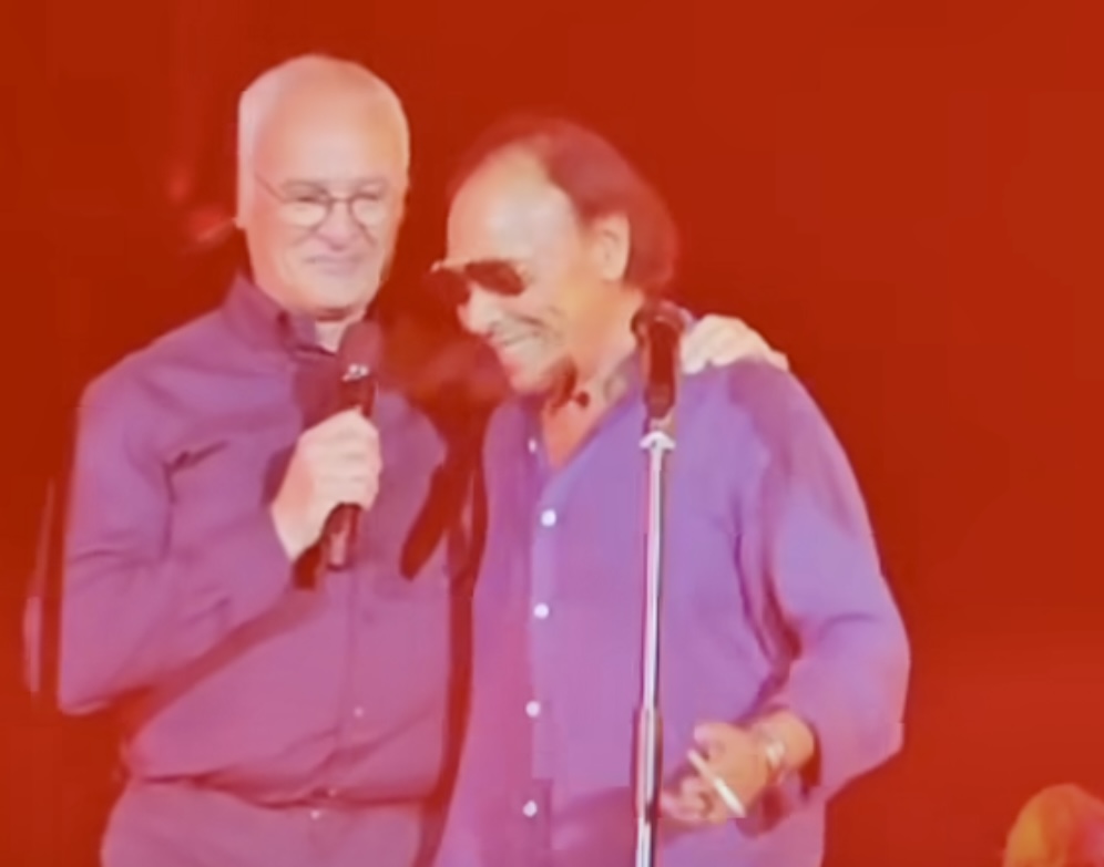 Claudio Ranieri e Antonello Venditti insieme sul palco