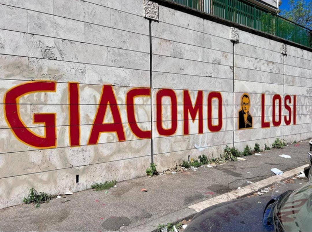 Il murale dedicato a Giacomo Losi