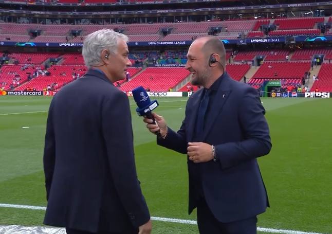 Mourinho e Di Marzio a bordo campo