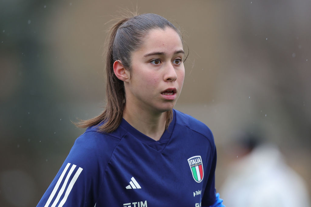 Dragoni durante un allenamento dell'Italia Femminile