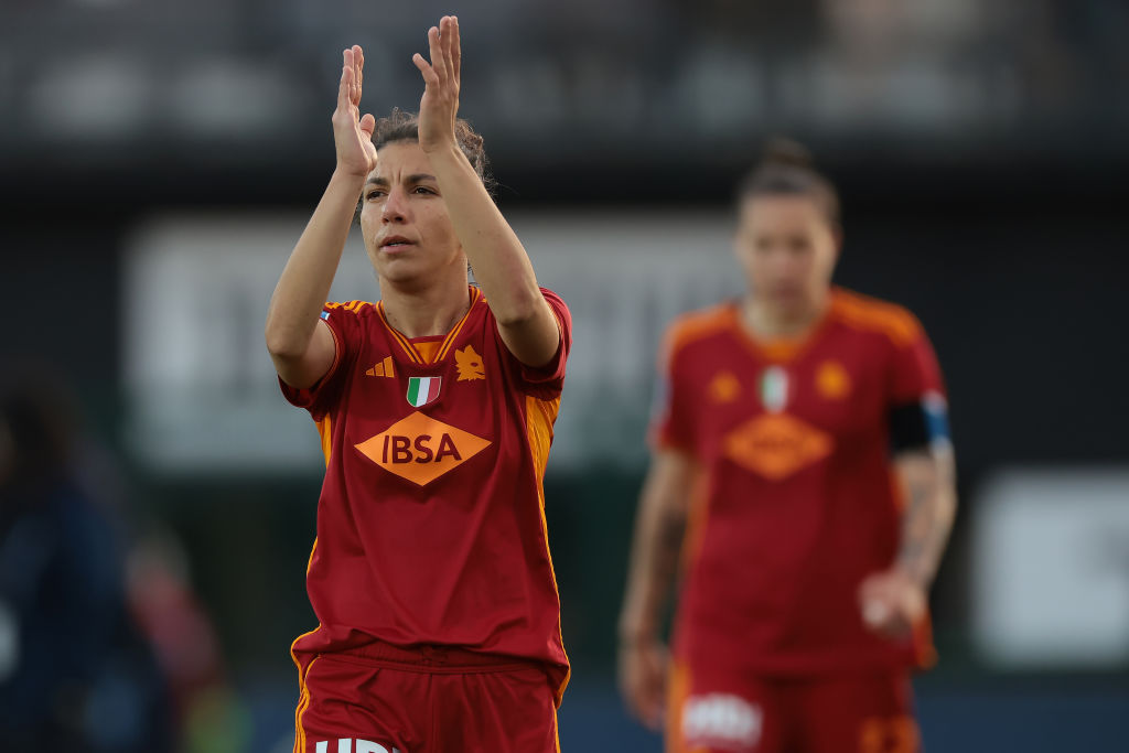 Bartoli al termine di una partita della Roma