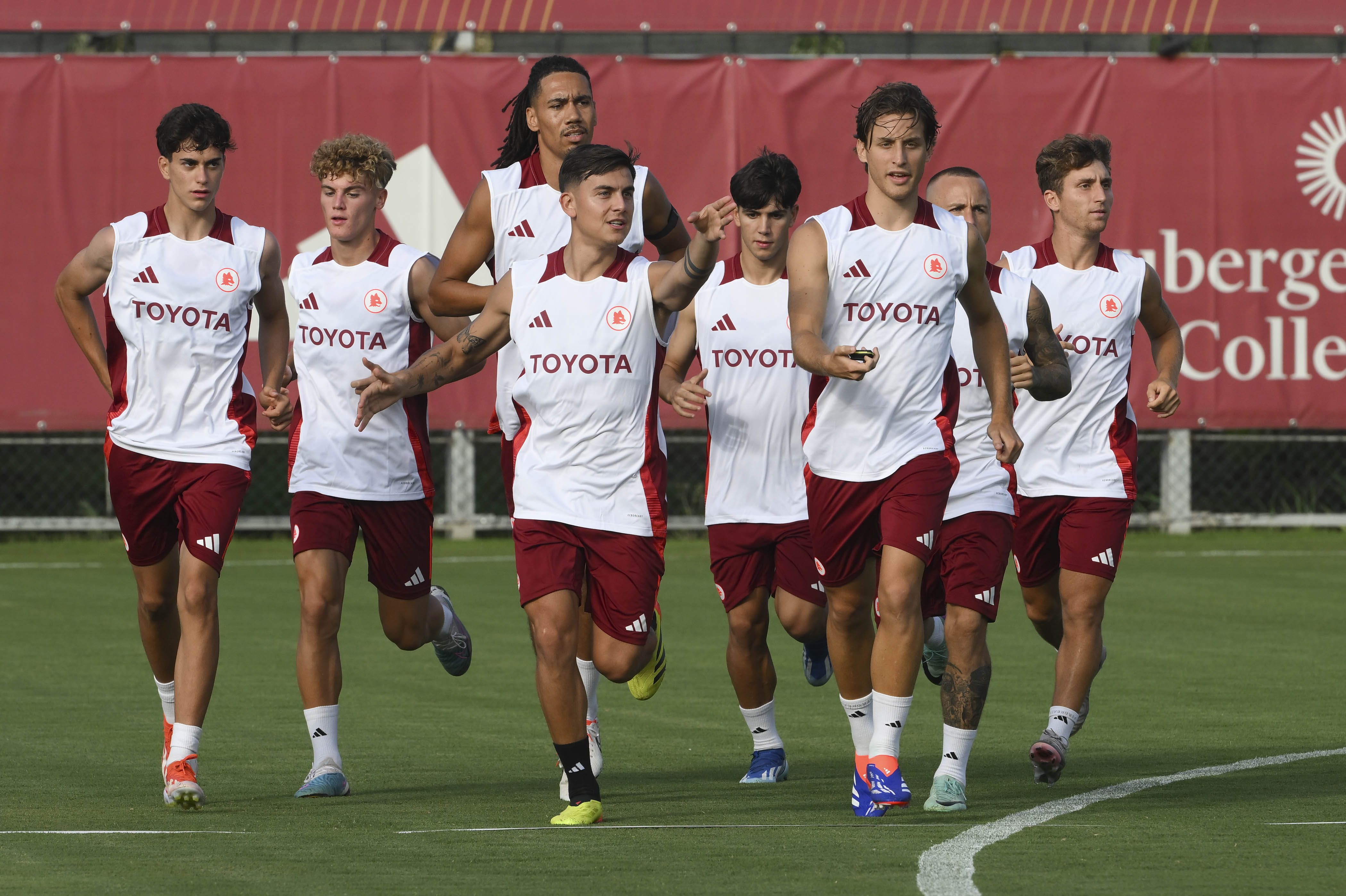 La Roma in allenamento