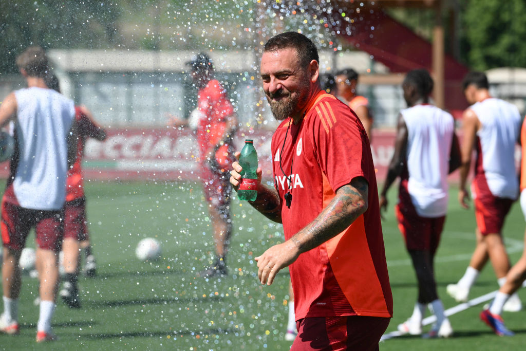 De Rossi durante un allenamento della Roma