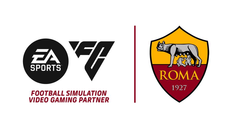 L'immagine della partnership tra Roma e EASPORTS