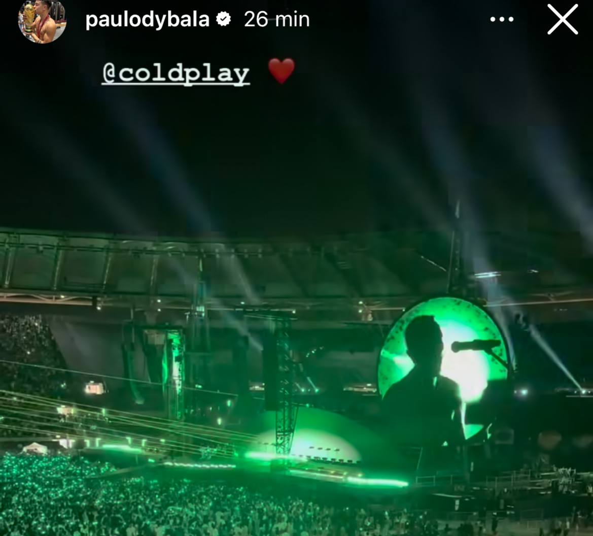 Dybala al concerto dei Coldplay