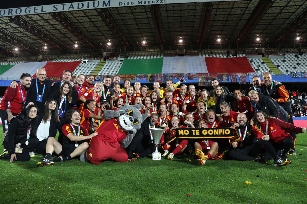 La Roma Femminile festeggia la Coppa Italia