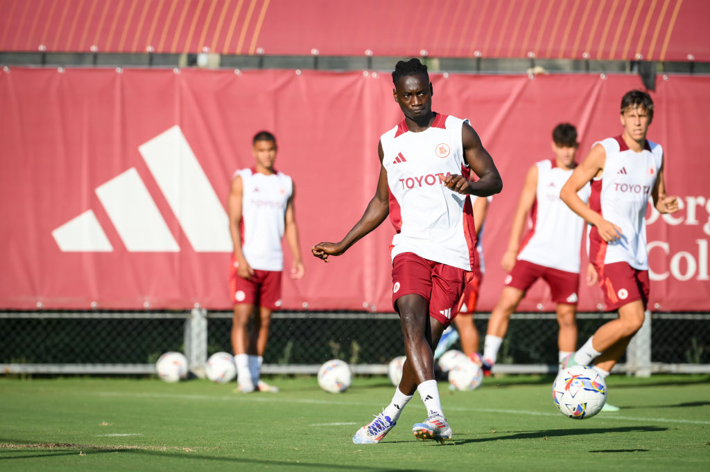 Ebrima Darboe durante una seduta d'allenamento