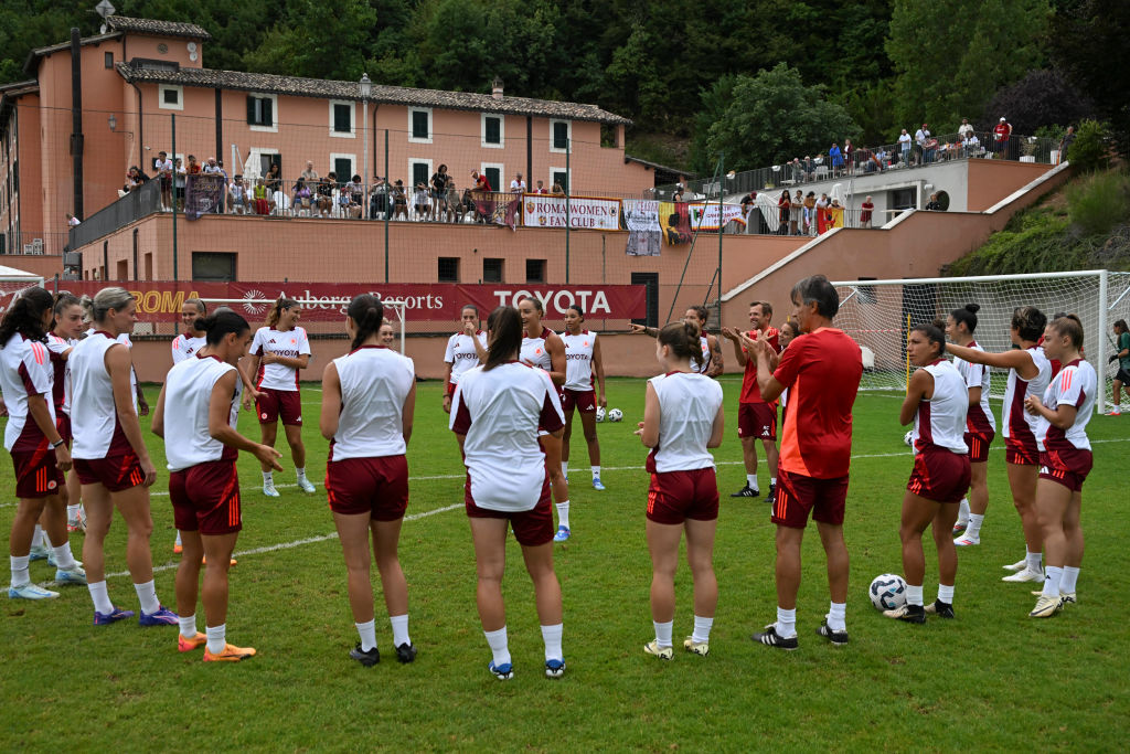 La Roma Femminile al lavoro in ritiro