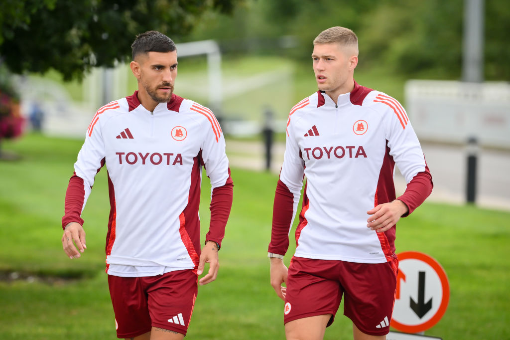 Dovbyk e Pellegrini in allenamento