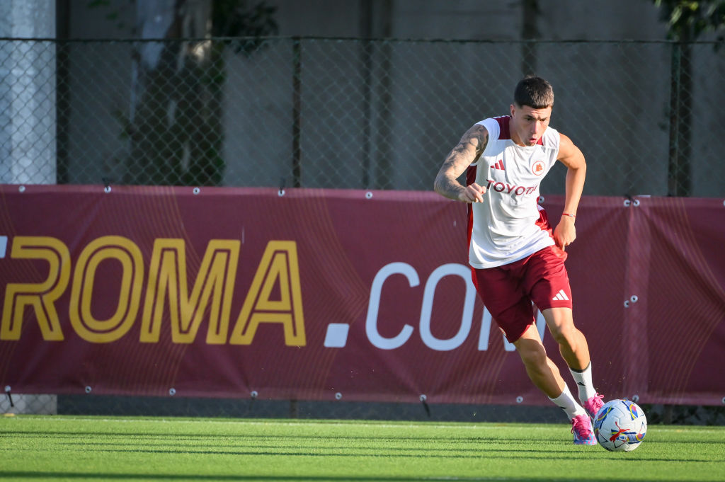 Soulé in campo a Trigoria