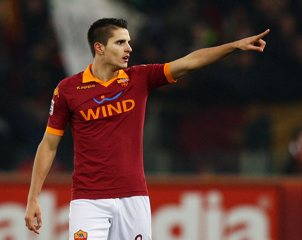 Erik Lamela con la maglia della Roma