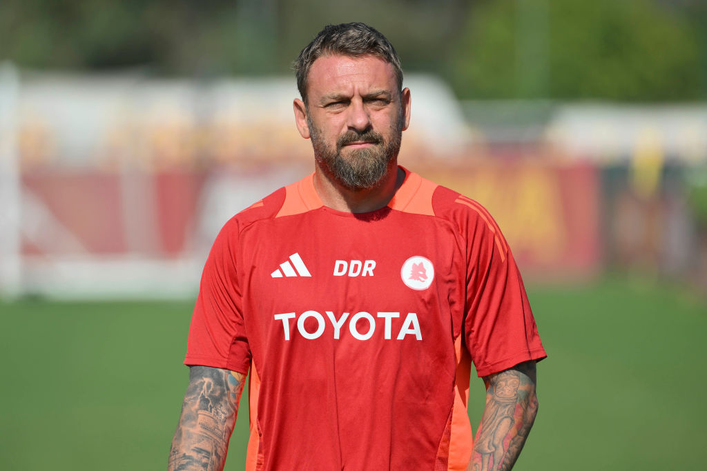 De Rossi durante un allenamento a Trigoria