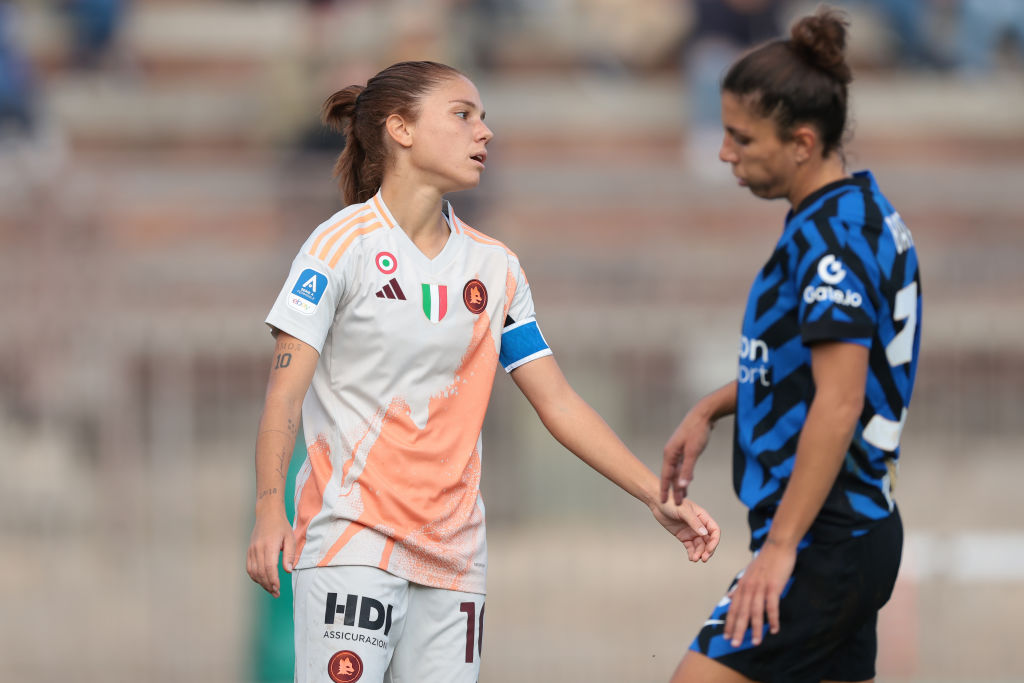 Giugliano e Bartoli (per la prima volta contro la Roma in nerazzurro) ieri in campo a Milano