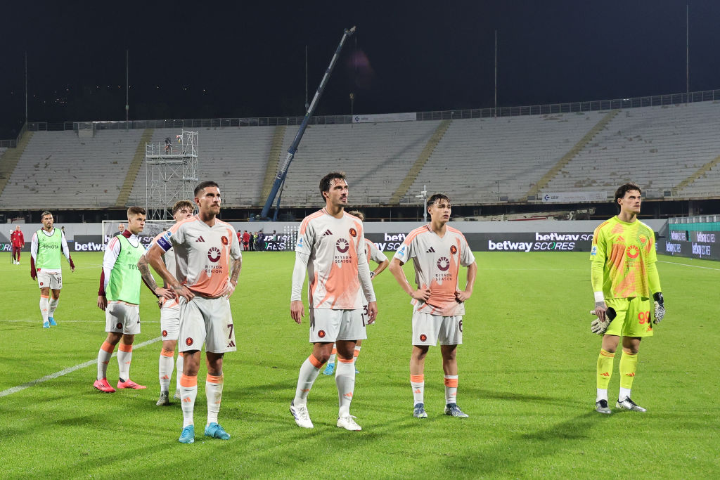 La squadra al termine della gara del Franchi