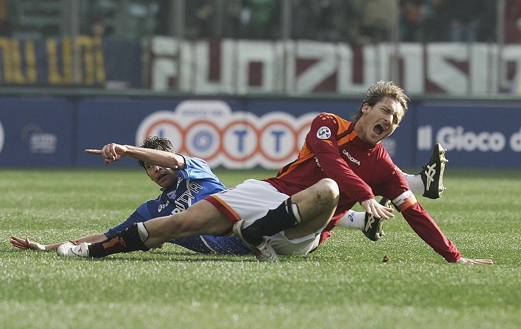 L'infortunio alla caviglia di Francesco Totti in Roma-Empoli del 19 febbraio 2006