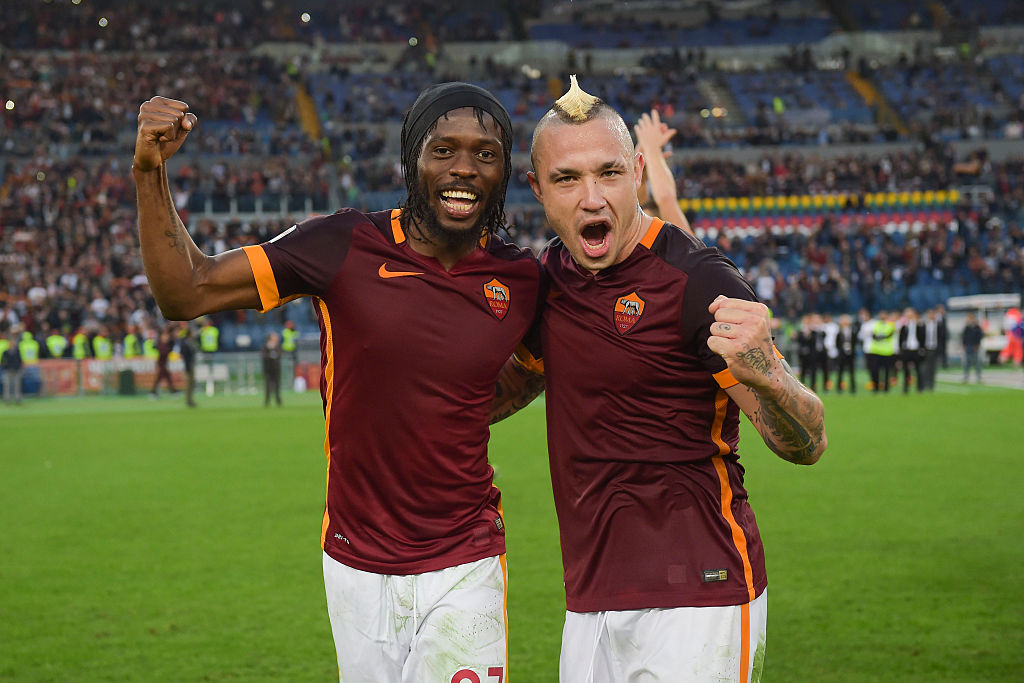 La gioia di Gervinho e Nainggolan a fine partita