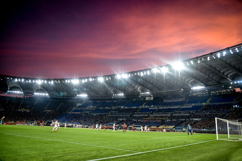 Uno scorcio dell'Olimpico durante Roma-Lecce del 23 febbraio 2020