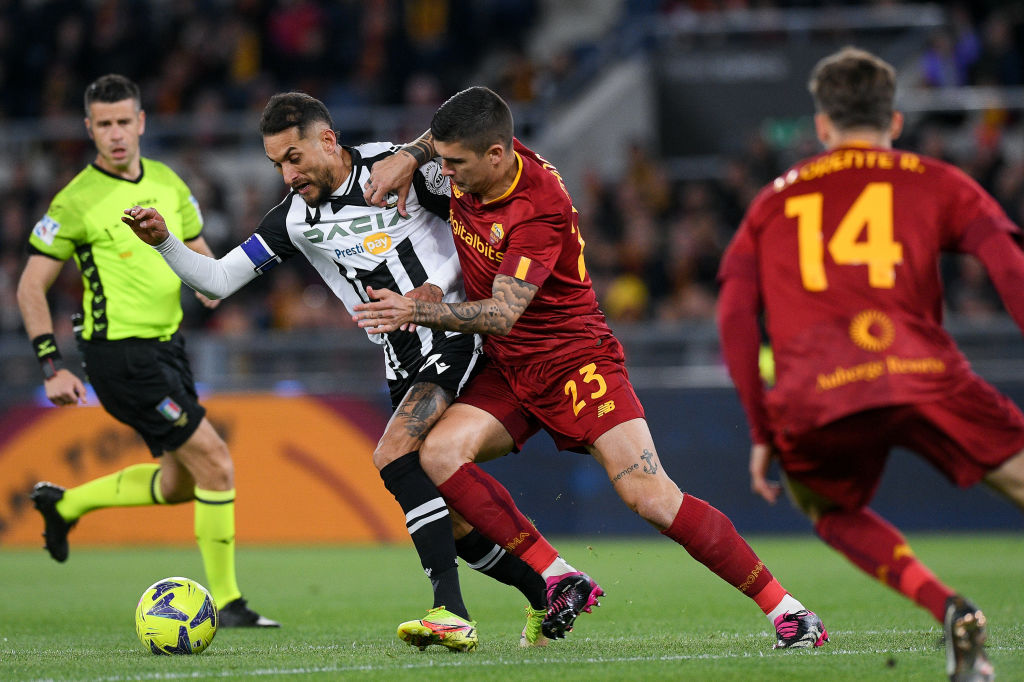 Gianluca Mancini in Roma-Udinese