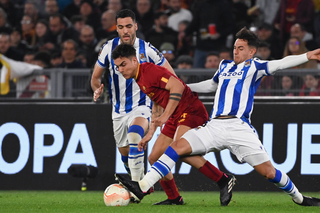 Paulo Dybala durante Roma-Real Sociedad