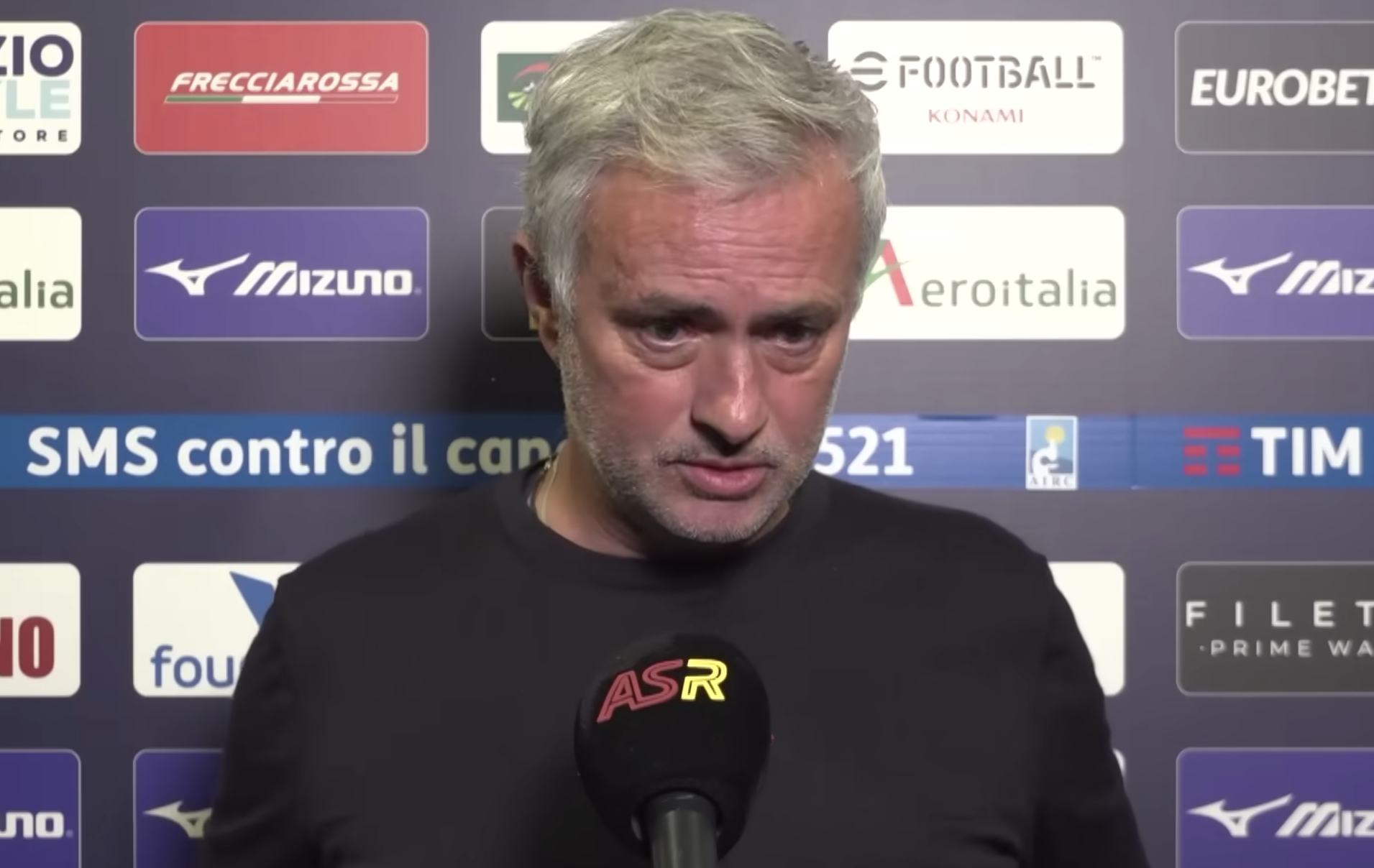 José Mourinho parla al termine di Lazio-Roma