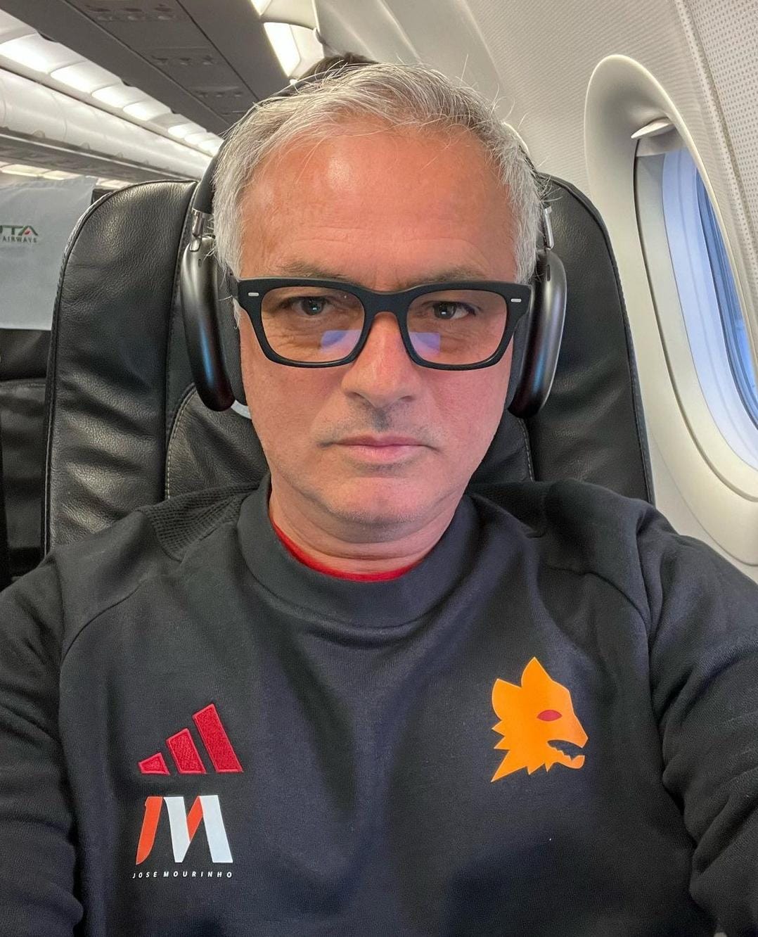 Mourinho in aereo 