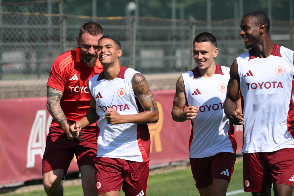 La Roma in allenamento