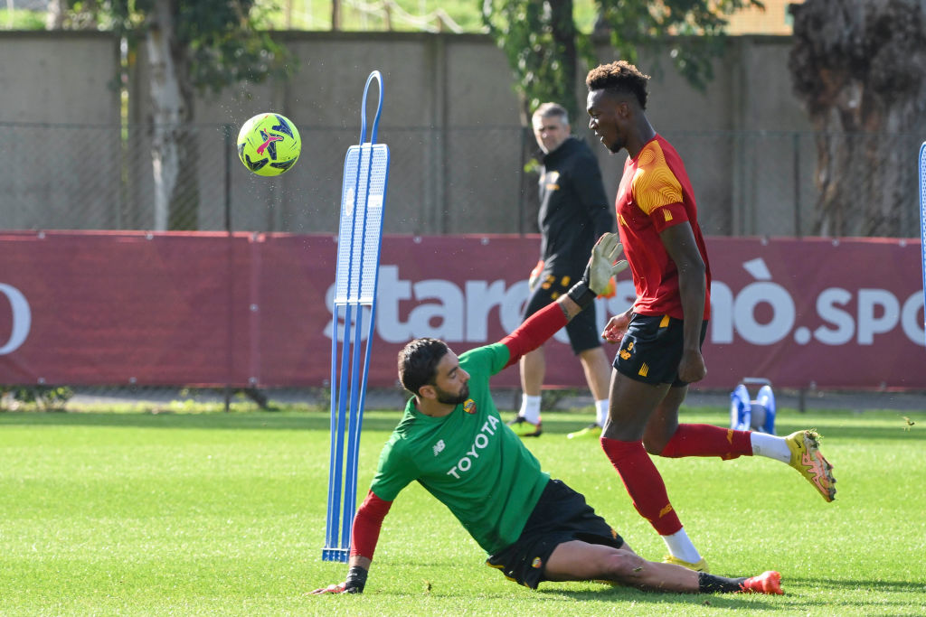 Abraham e Rui Patricio (As Roma via Getty Images)